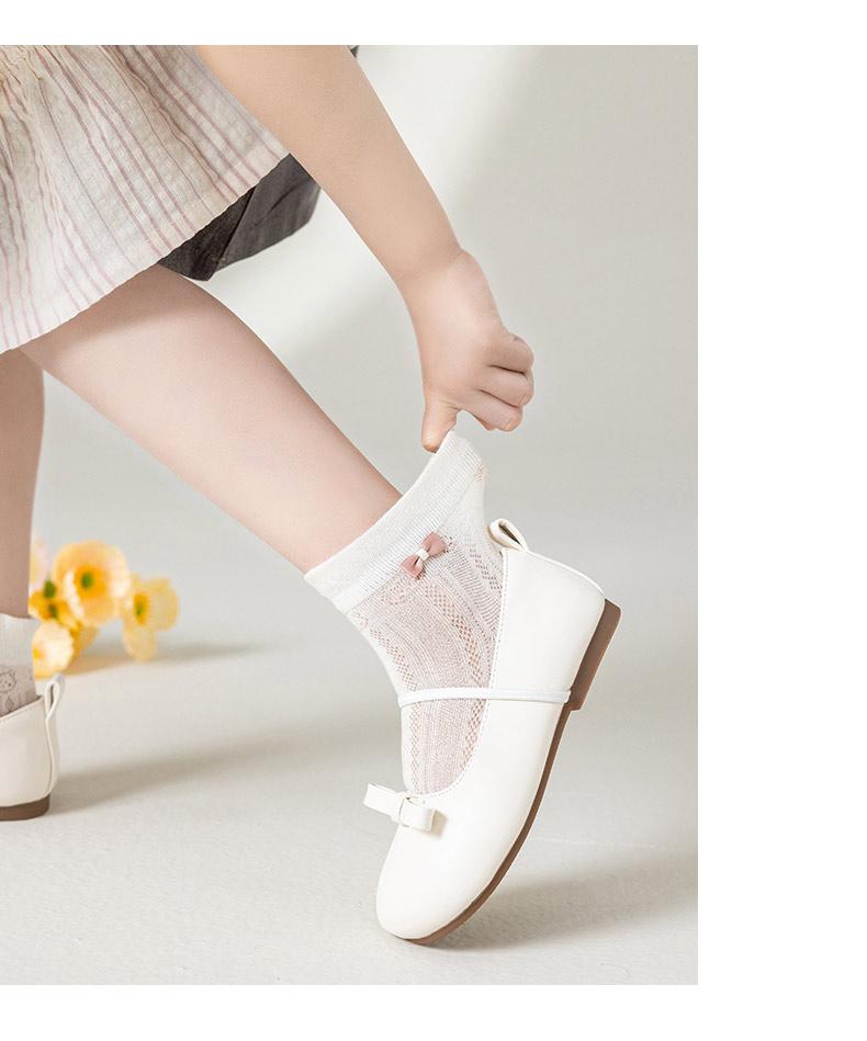Children's Socks Summer Thin Style Girls' Pure Cotton Children's Socks Baby Mesh Cotton Socks Girls' Treasure Spring and Autumn White Short Socks