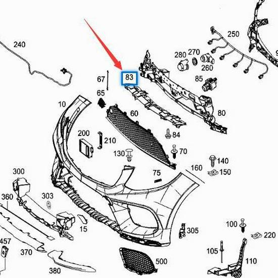 Front Bumper Inner Support for Mercedes-Benz ML/GLE W166