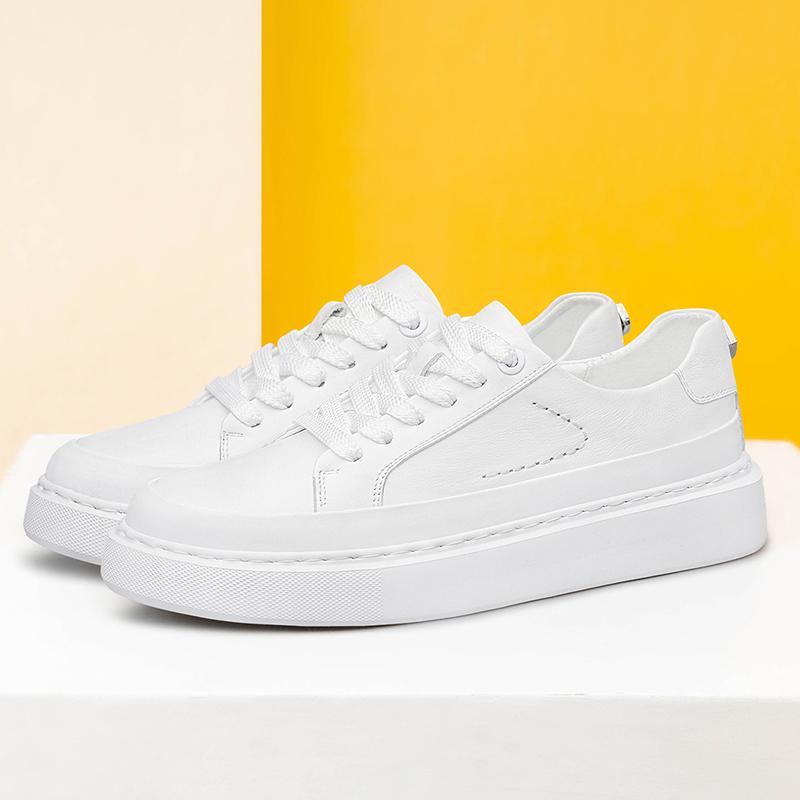 Fashion Genuine Leather Mens Casual Shoes Sneakers Classic Male Vulcanize Shoes Fashion Tenis Masculino New Design Skateboard Footwear