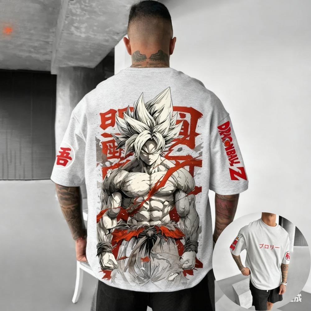 TIP723 Zomer Dragon Ball 40ste Verjaardag Anime Wukong Print 3D Bloemen Mode T-shirt Grote Maten Streetwear Neutraal L