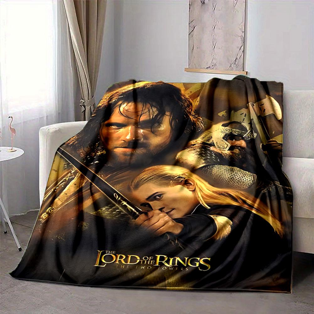 1pc Lord of the Rings Blanket Lightweight Flannel Throw For Sofa, Bed, Travel, Camping, Livingroom, Office, Couch, Chair, And Bed