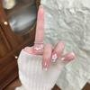10Pcs Summer Cute Flower Cat Eye Nail Stickers Shiny Versatile Detachable Fake Nails