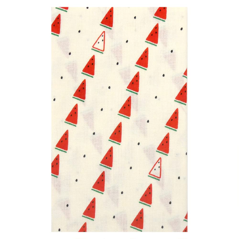 Hamamonyo Tenugui hand Diagonal Stripe Watermelon (Japanese towel) - - Off-white