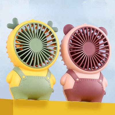 Cartoon Handheld Mini Rechargeable Small Fan Desktop Suitable for Summer Student Dormitory Office Desktop Fan Outdoor Portable