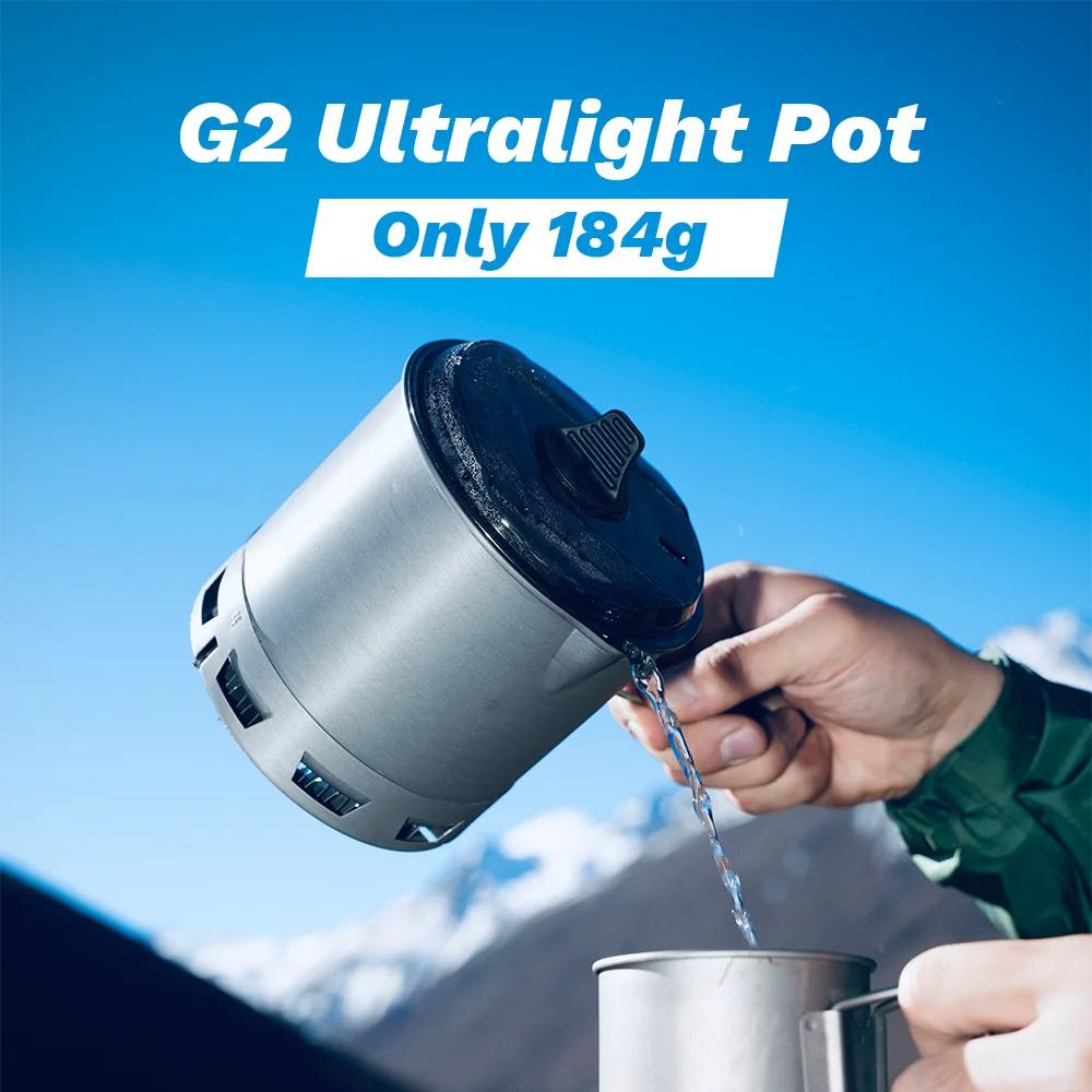 750ML Ultralight Pot Lightweight Outdoor High Efficiency Heat Exchanger Pot for Hiking Travel Camping
