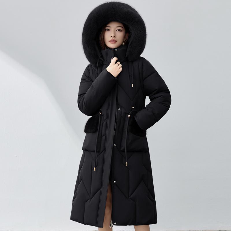 Sleeves Detachable Fashion Woman Parkas Winter Long Coats Hooded Faux Fur Collar Thick Warm Overcoat Women's Jackets