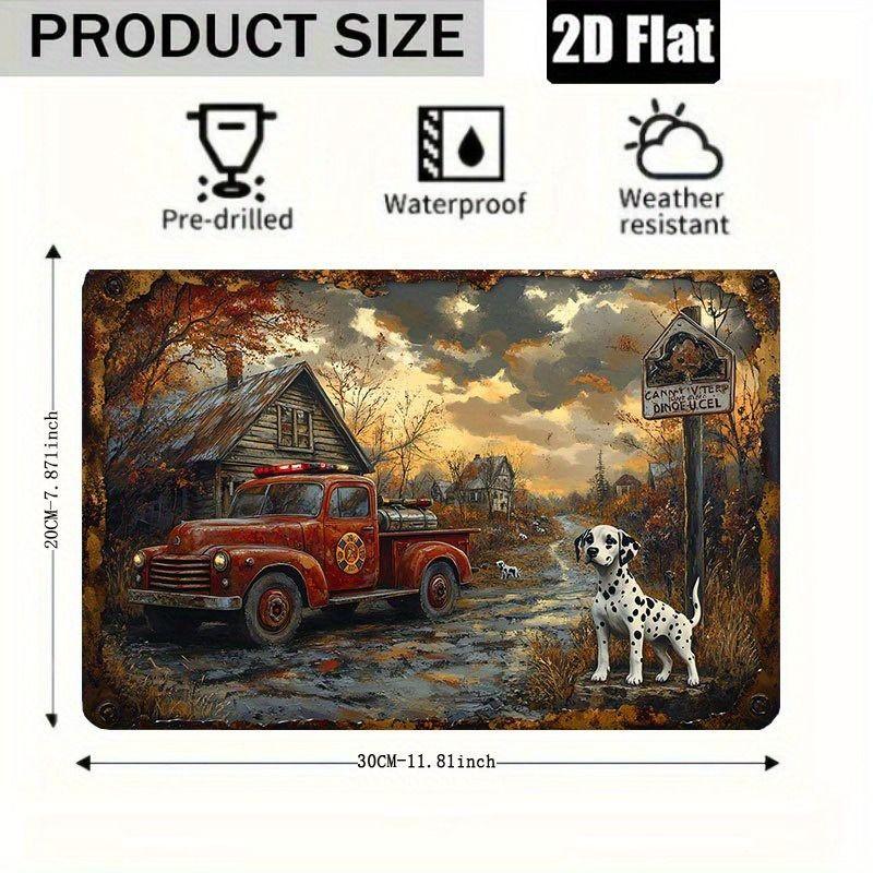 Vintage Car Metal Sign, Decorative Tin Plate Art, Wall Decor for Garage Restaurant