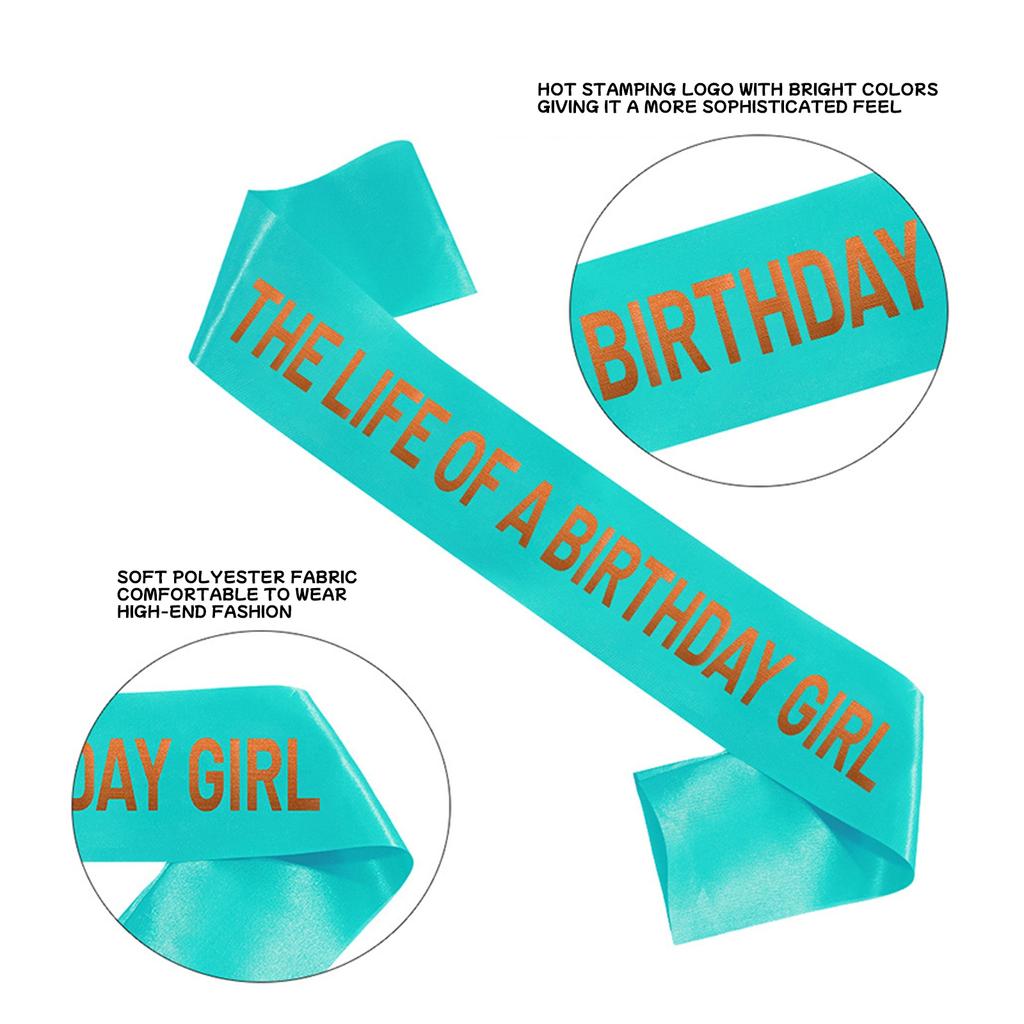 The Life Of A Birthday Girl Sash , Showgirl Themed Birthday Party Decorations, In My Showgirl Bday Party Decorations