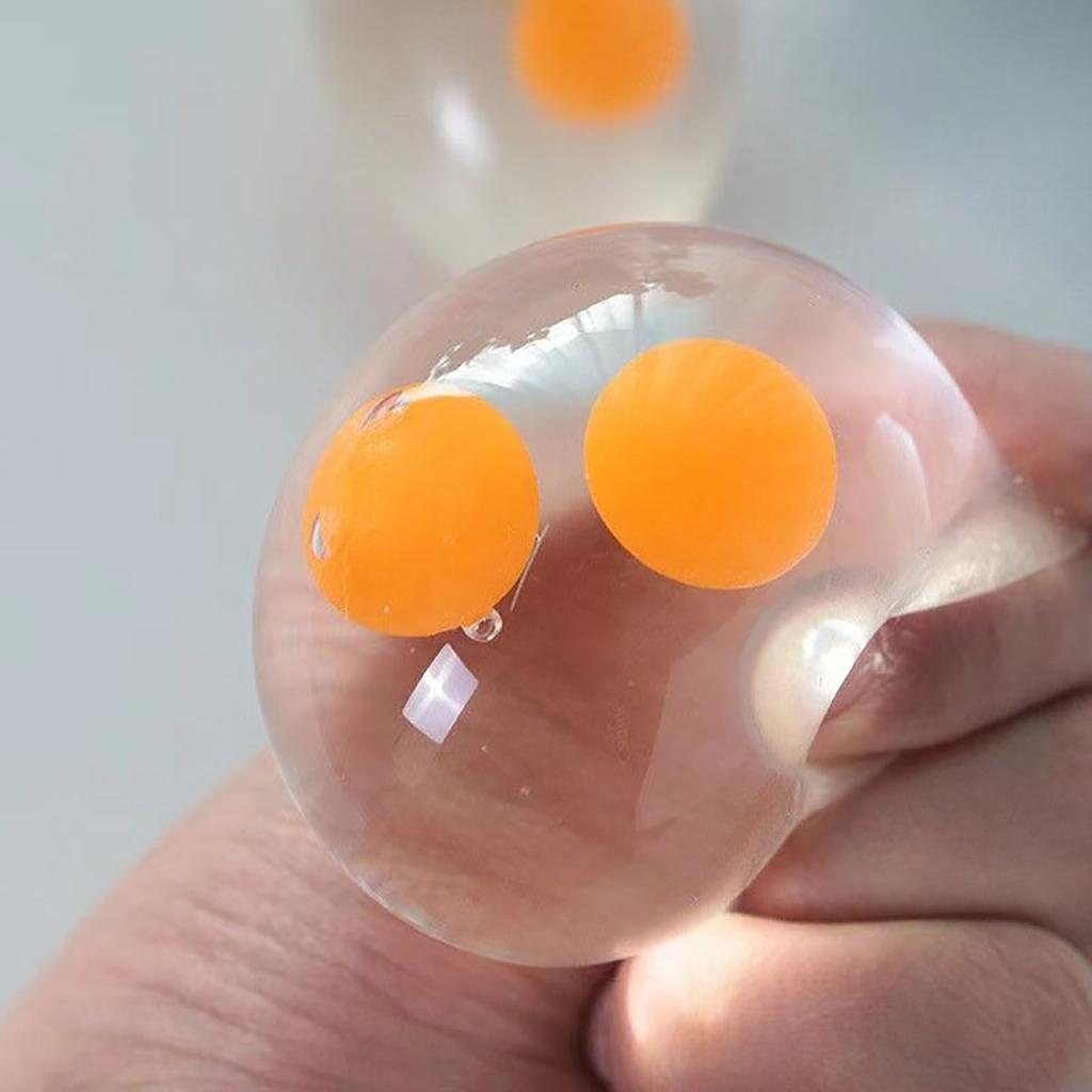 6pcsFun Egg Pinch - Transparent Egg Yolk Fun Squeeze, Easter Basket Filler, Novelty Stress Relief Gift