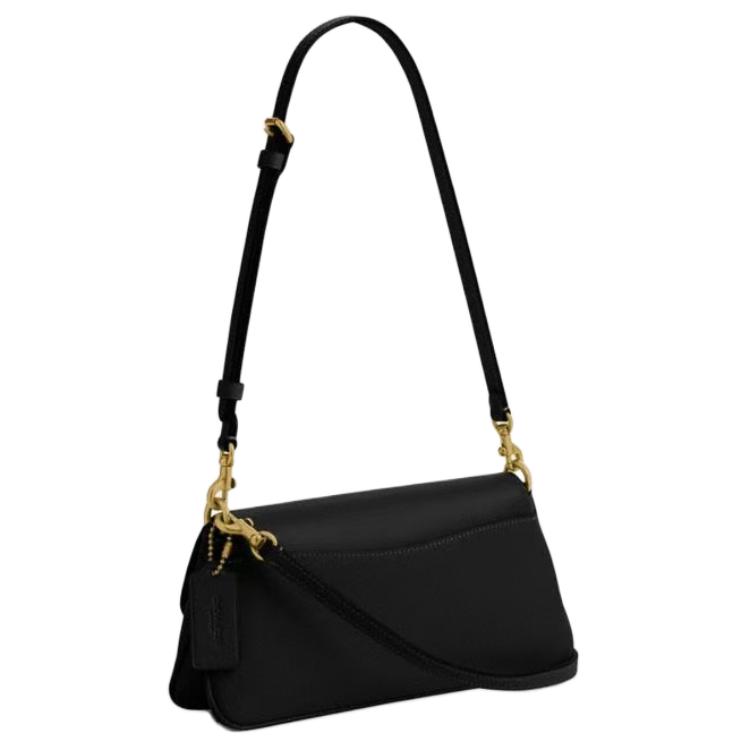 Coach Jet 25 Logo Leather Tote Crossbody Shoulder Bag Medium Women bags Black CAM16-B4BK