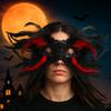 Cosplay Halloween Eye Mask Large Horn Gothic Mask Halloween Feather Masks  Halloween Carnival