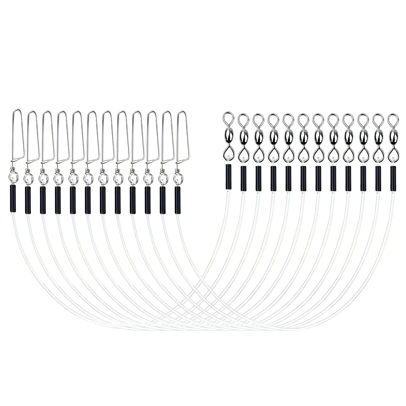 

Fluorocarbon Leader Line for Saltwater Freshwater Fluorocarbon Fishing Leader Fluorocarbon Leader with Swivel and Snap B