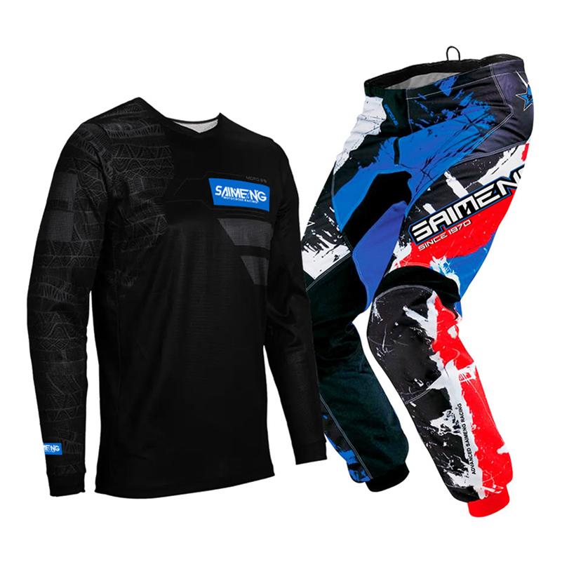 Set echipament motocross pentru copii Kituri Tricou Pantaloni Tineret copil verde Motocicletă negru 3 4 5 6 7 8 9 10 ani Costum off-road albastru portocaliu Enduro cross băiat fată