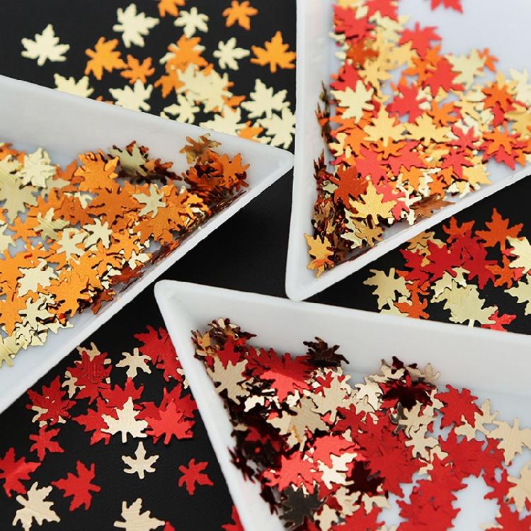 Sequins Fall Leaves Holographic Flakes Manicure Body Sequins Foil Ornaments