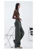2025 Autumn/Winter Distressed High-Waisted Straight-Leg Women's Wide-Leg Jeans