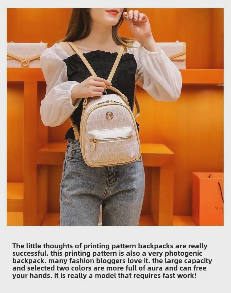 Mochila de Mujer Moderna y Versátil 2024: Bolso de Estudiante Elegante, de Alta Gama y Popular