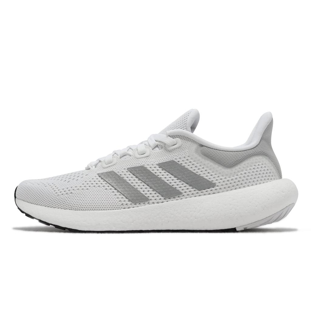 Adidas Pure Boost 22 LPE90 Running Black Size cm Women's Shoes, White/Silver Metallic/Core (GW0906), 25.0