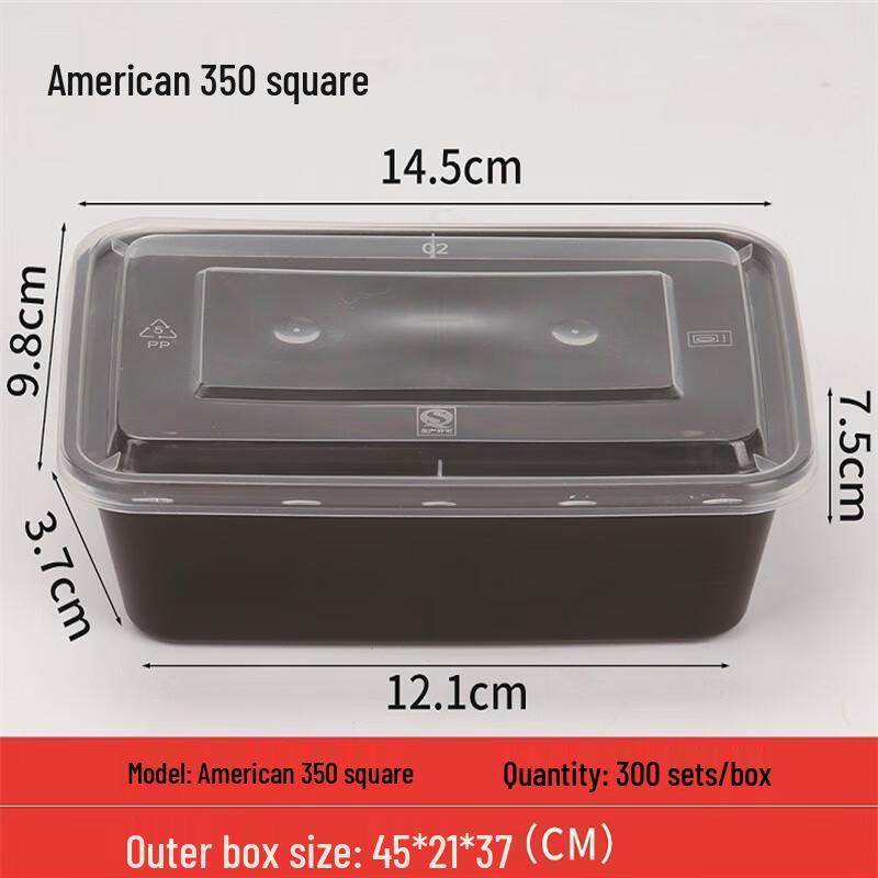 Disposable Rectangular Takeaway Meal Boxes
