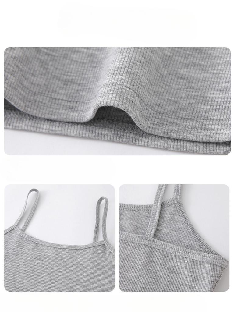U Neck Knit Tank Top Straps Crop Tops Women Summer Camis Solid Color Yoga Camisole Fashion SportsTube Female Sleeveless Cropped Y2K Girl Clothes