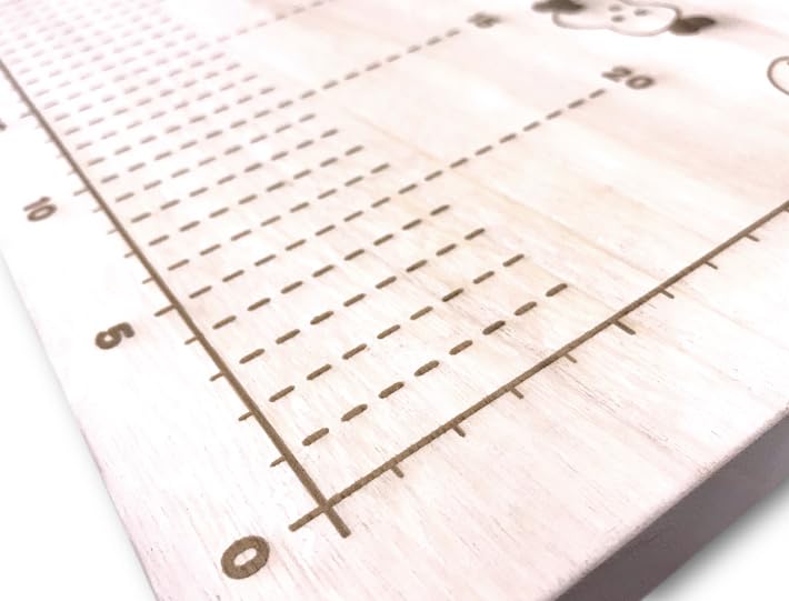 KATOMOKU Cutting Board for Helpers km-87 with Measuring Marks, Paulownia Wood (Natural Wood)