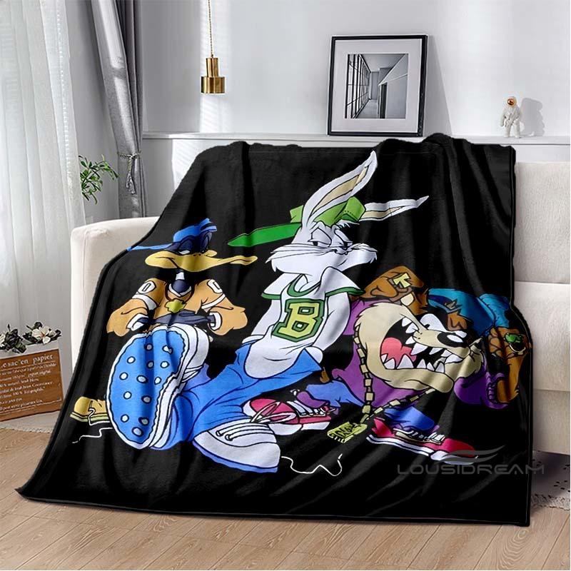 Fun Cartoon Tasmanian Devil Warm and Cozy Flannel Blanket—Ideal for Bedrooms, Sofas, Beds, Seats, Picnics, and Travel