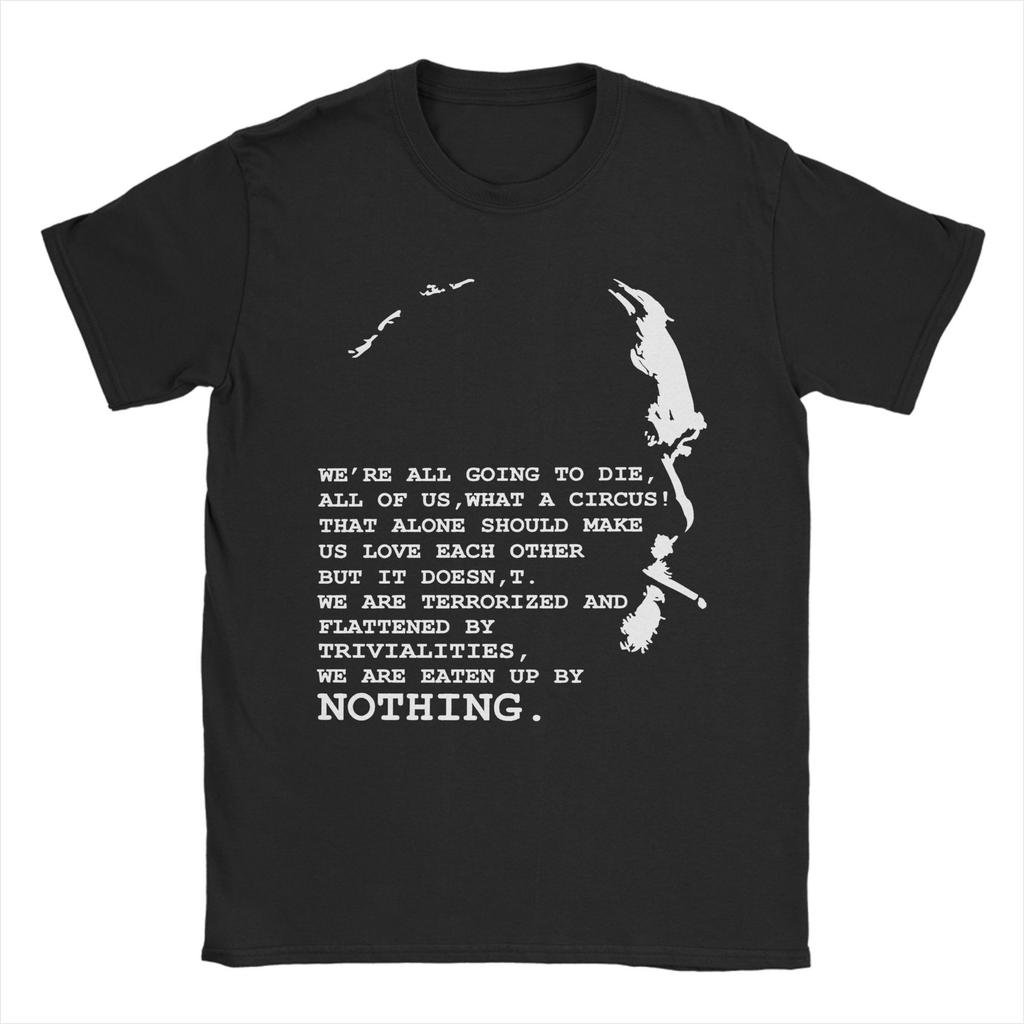 Charles Bukowski Quote Poster Fashion T-Shirts Short Sleeve Street Style Tshirt Summer 100% Cotton O-Neck Oversized Clothing