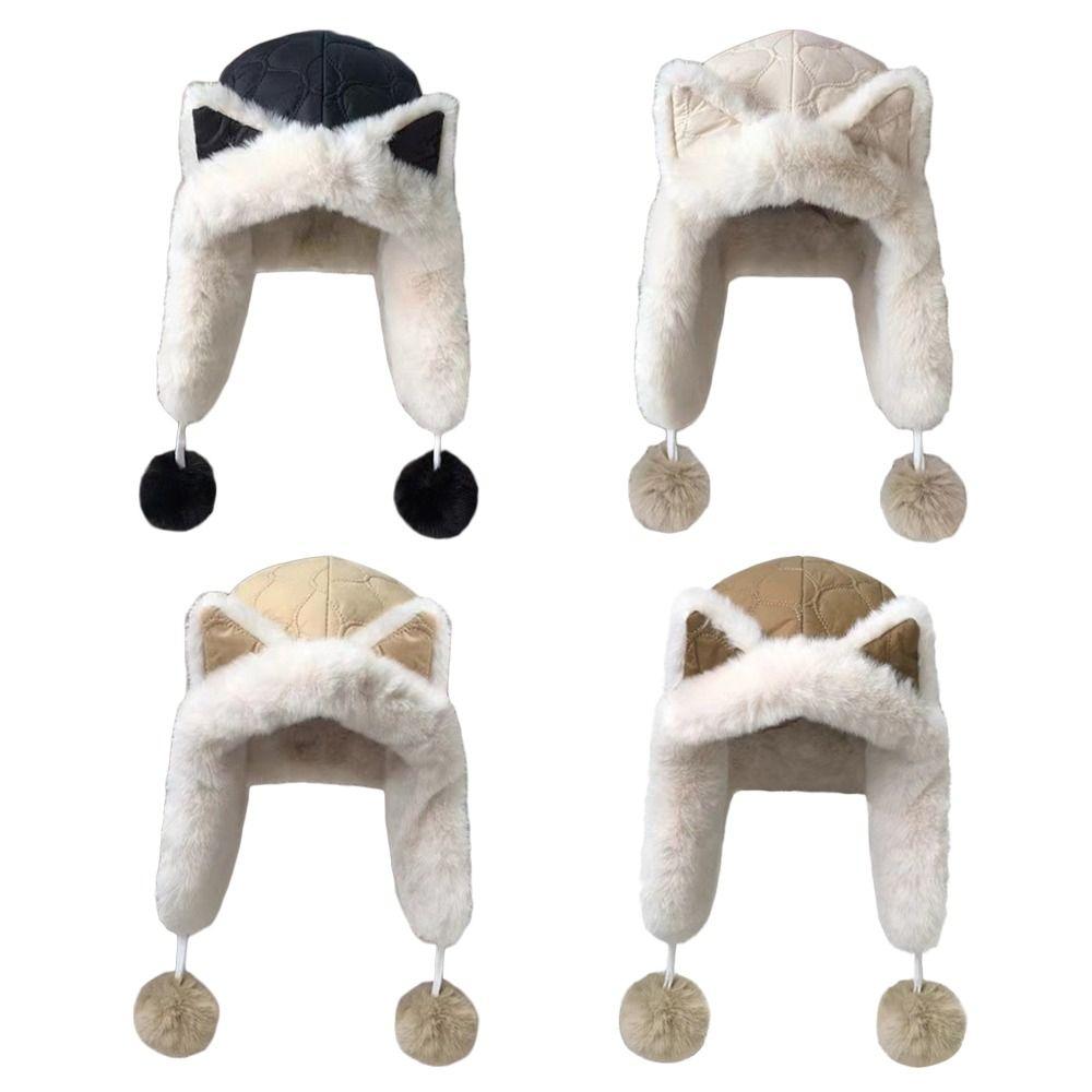 Thick Winter Cap Plush Ushanka Fur Hat Outdoors Earflap Bonnet  for Men Women