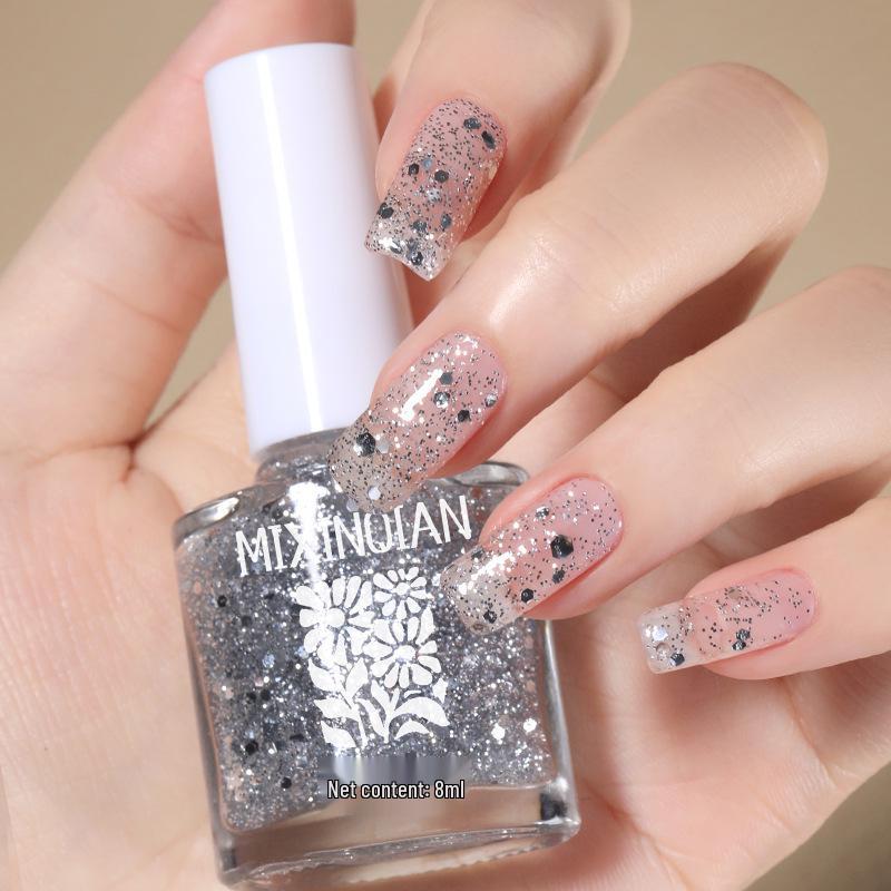 Cherry Champagne Bling Nail Polish - Non-Toxic, Quick-Dry, Long-Lasting, Non-Fading Formula for Fingernails and Toenails.