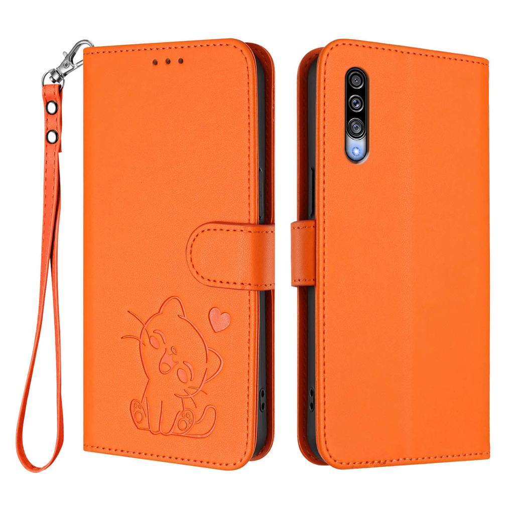 WEFOR Cute Cat Wallet Case for Samsung Galaxy A06 A70 A50 A42 5G A30 A21S A20E A10S A10E, Flip Cover, Card Holder, Kickstand
