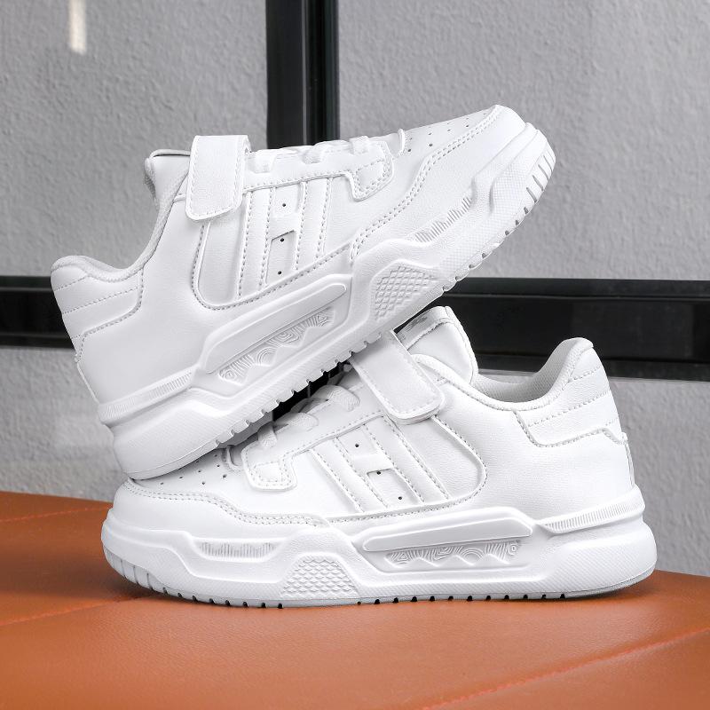 Classmate children's little white shoes spring new girls' shoes student boys sports shoes medium and older children's soft-soled casual board shoes