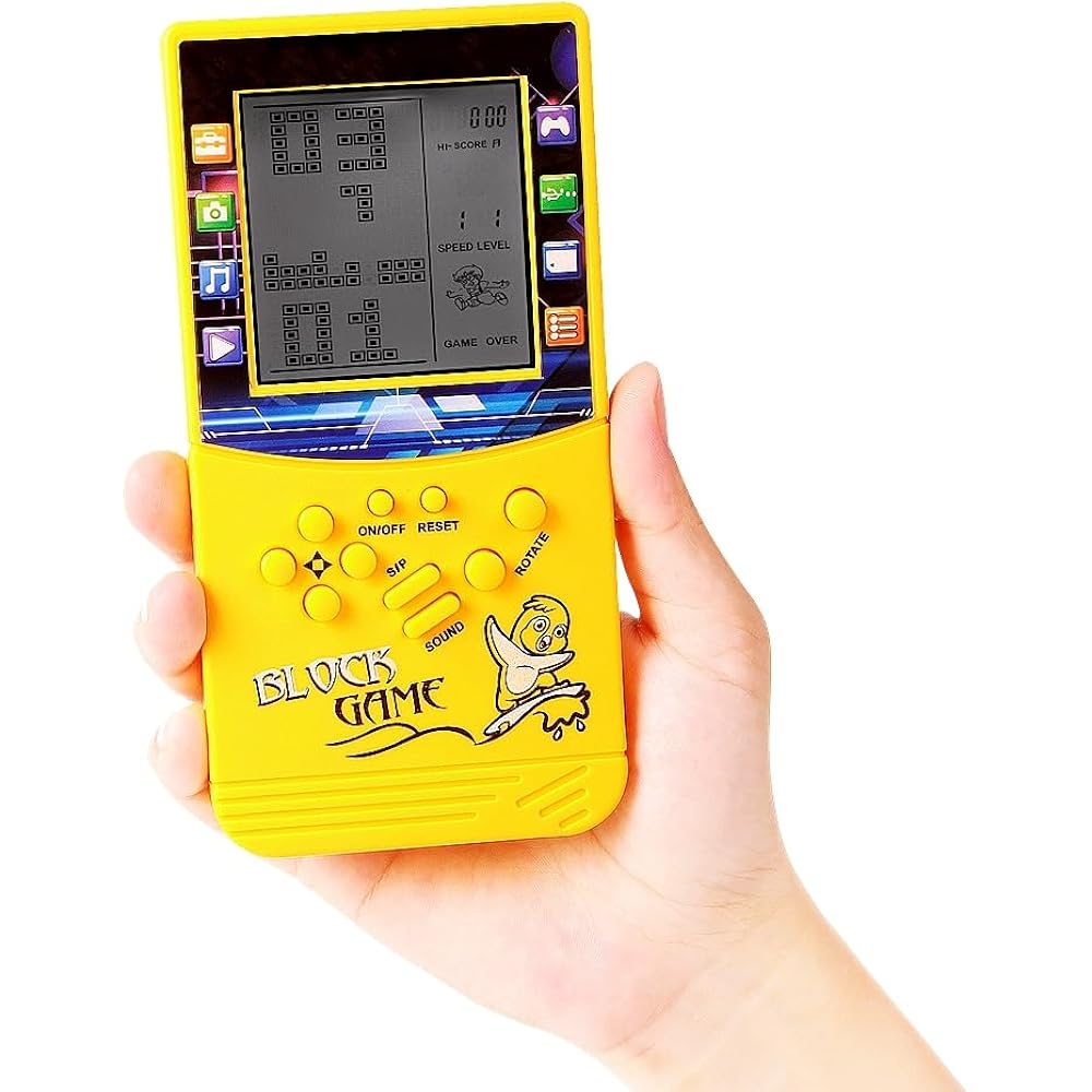 CZT Green Backlight Large Screen Tetris Game Machine Built-in Ink Chic Nostalgic Puzzle 999-in-1 ...