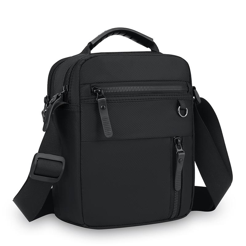 

Сумки-мессенджеры для мужчин, повседневная сумка-мессенджер Oxford, маленькая сумка через плечо на молнии, простая мини-сумка для телефона через плечо, мужская сумка через плечо чёрный