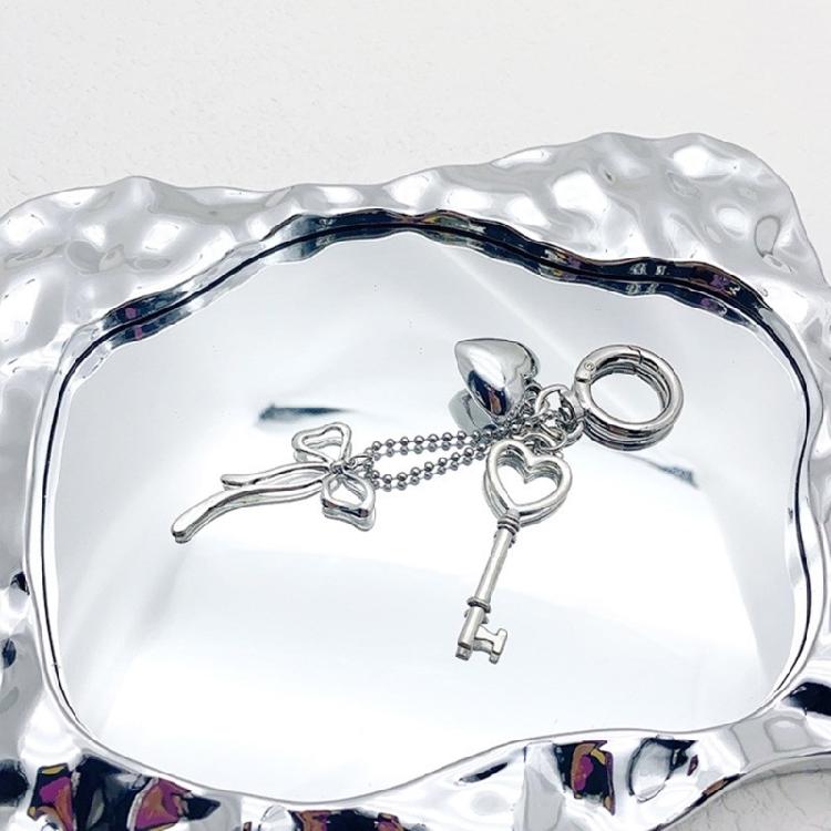 Love Keychain Heart Key Holder Love Key Pendant Metal Key Adornment Stylish Key Jewelry Alloy Texturte for Couples