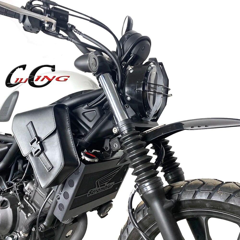 Motorcycle Side Frame Bag For HONDA CL250/300 CL500 2023 Cl 250 Cl 500 Tool Bags Cowhide Side Bag Waterproof Storage Bag