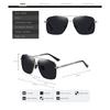 aoron Half-frame Square Sunglasses Men's Polarized Sunglasses Driving Night Vision Glasses