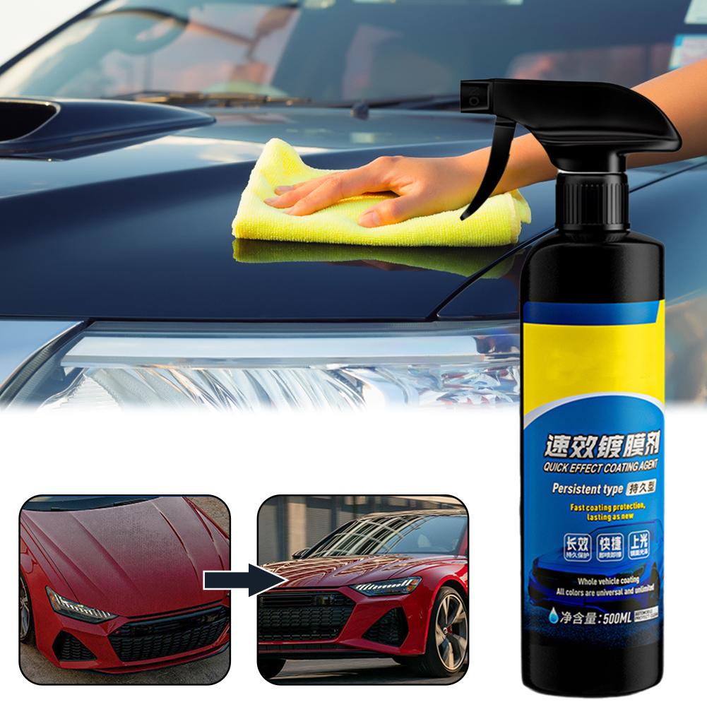 Car Coating Spray 500ml Quick Effect Scratch Wax Polish Waterless Wash Oil Film Glass Cleaner for auto Trucks Motorcycles