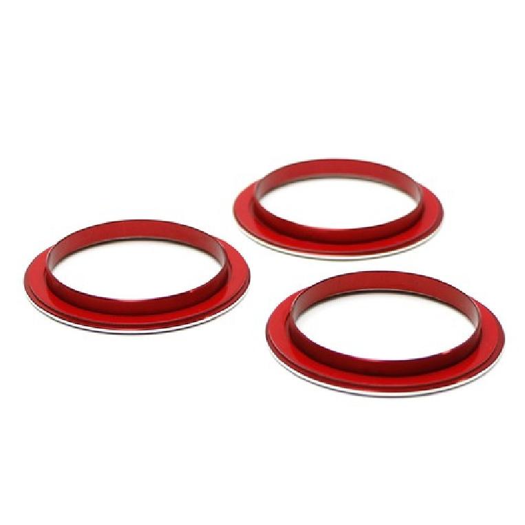 3pcs Red AC Climate Control Switch Knob Ring For 13-15 Mazda CX-5 Grand Touring
