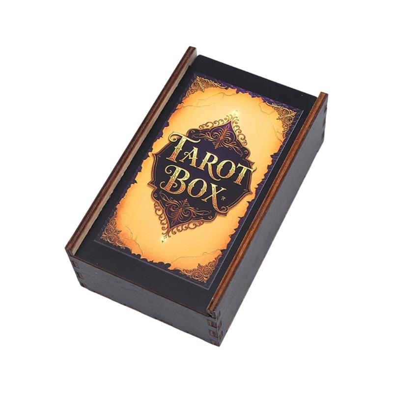 Rechteckige Holzkarte Box Spielkarten Tarots Behälter Schmuck Aufbewahrungskoffer Verpackung Poker Spiel Leere Poker Karten Aufbewahrungskoffer