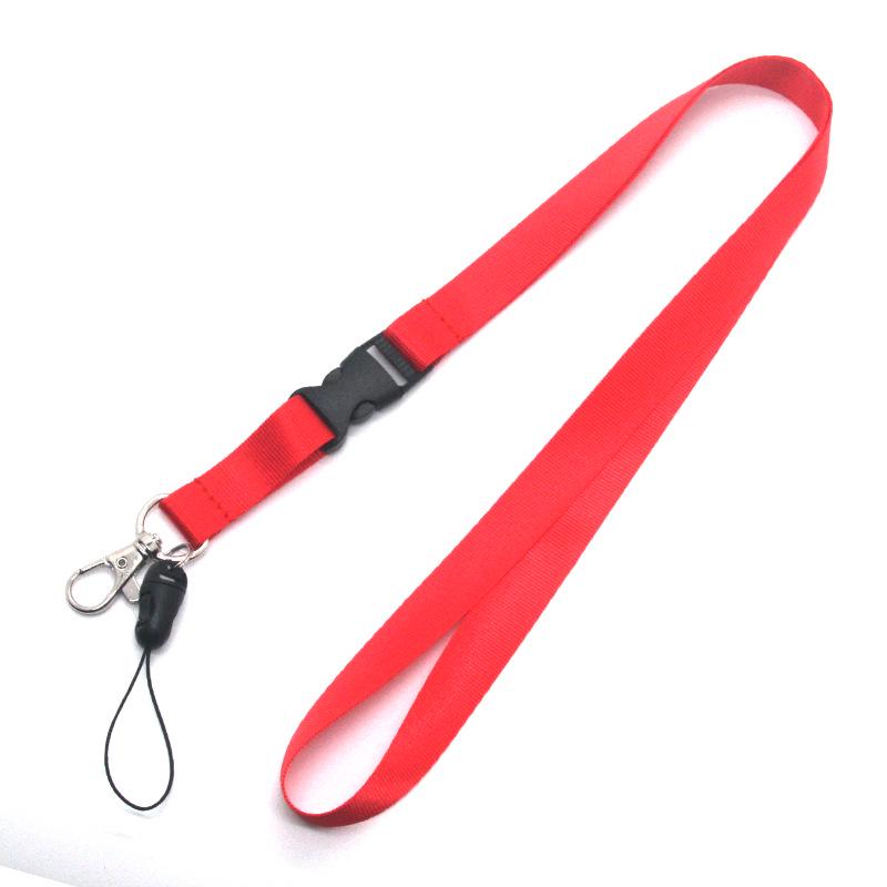 Custom Color Logo Nylon Phone & ID Lanyard with Screen Printed Polyester