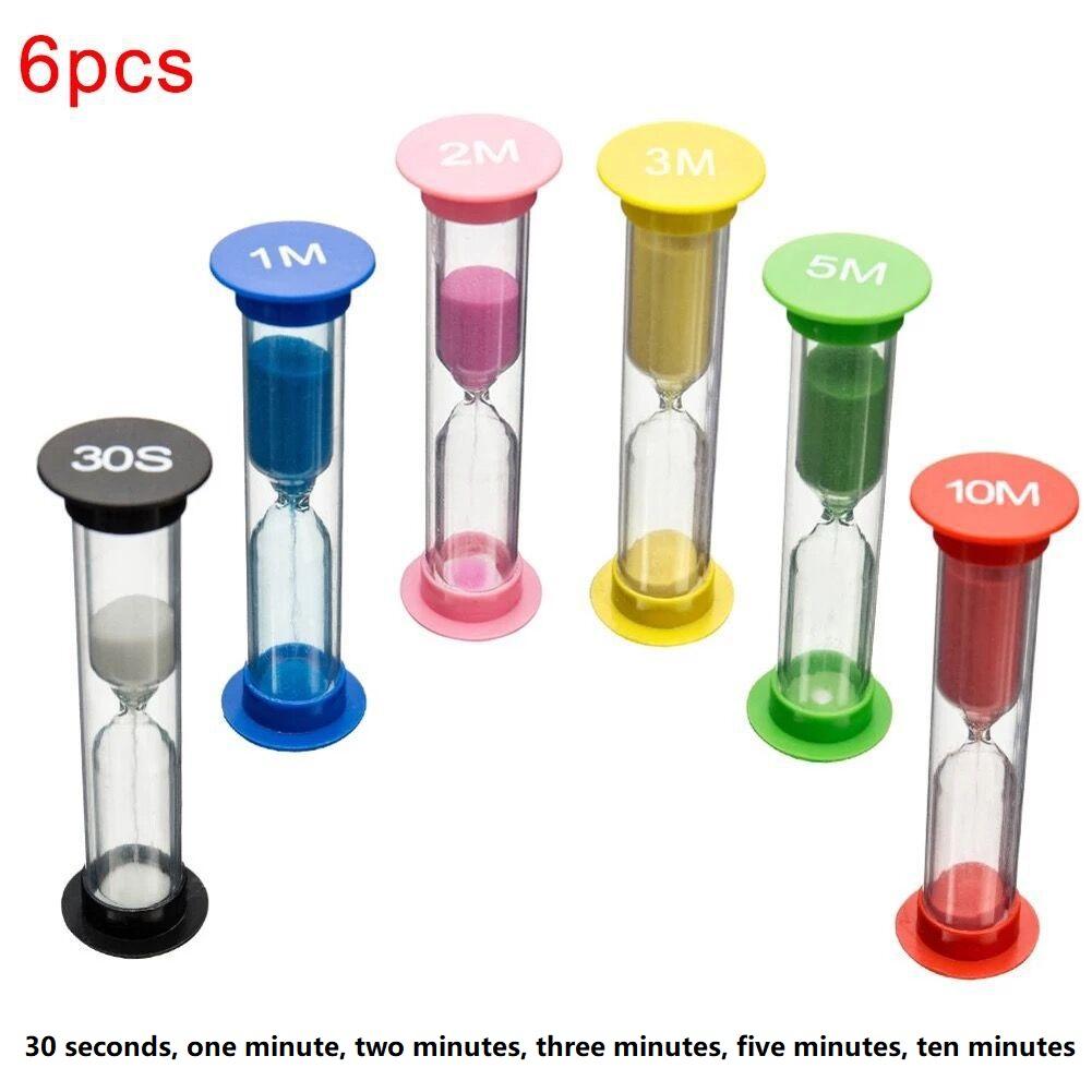6PCS Sand Hourglass Teeth 2 Minutes Stitch Hourglass Child Tooth Brushing Hourglass Children s Sand Watch Teeth Brushing Timer