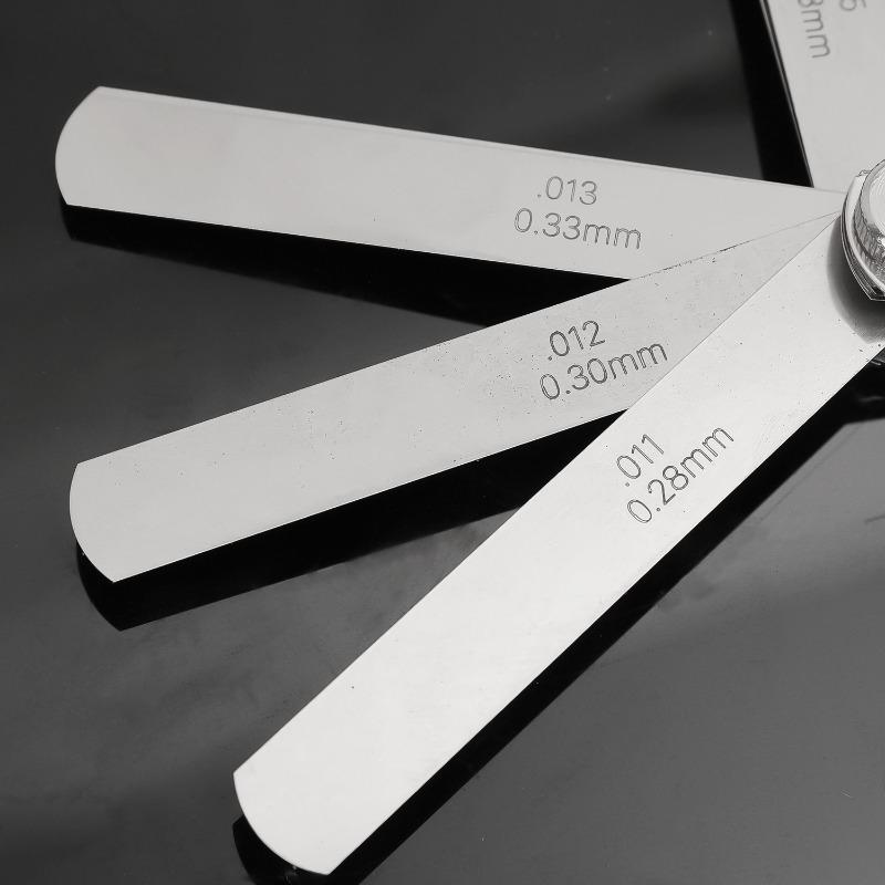 Feeler Gauge Measurement Tool Stainless Steel Feeler Gauge Universal Metric Imperial Thickness Gage Set for Hardware Measurement