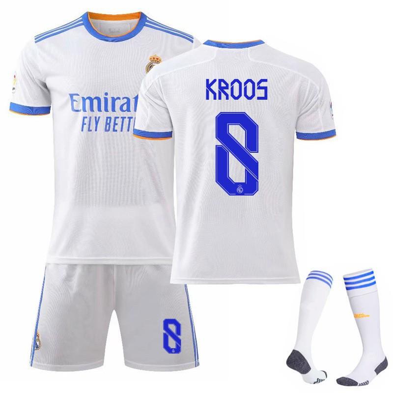 21-22 Home White 9 Benzema 10 Modric 7C Ronaldo Jersey 20 Vinicius Football