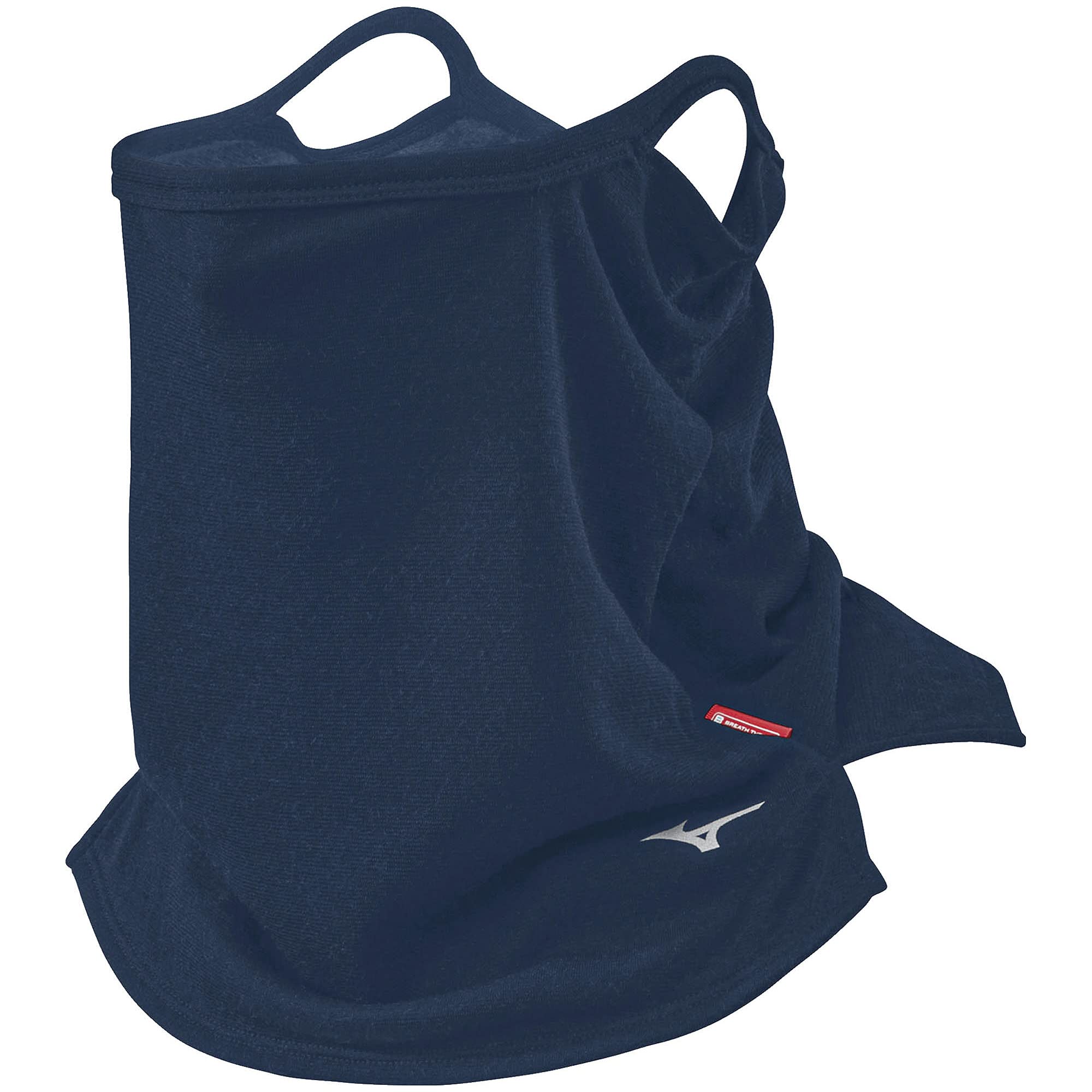 Mizuno Защита лица Breath Thermo с ушными петлями и регулятором свободного размера, 52JY0502, темно-синий,