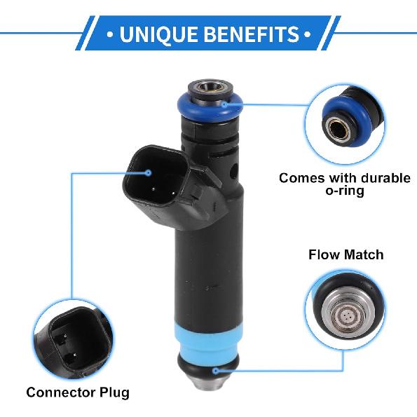 1 Pcs No.04861238AC/800-1485N/FJ478 Fuel Injector for Dodge Grand Caravan 3.8 2001-2007 Car Engine Flow Match Fuel Nozzle