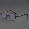 Luxury Metal Round Frame Anti Blue Light Glasses Men Vintage Blue Light Protection Eyeglasses HighQuality Computer Plain Glasses