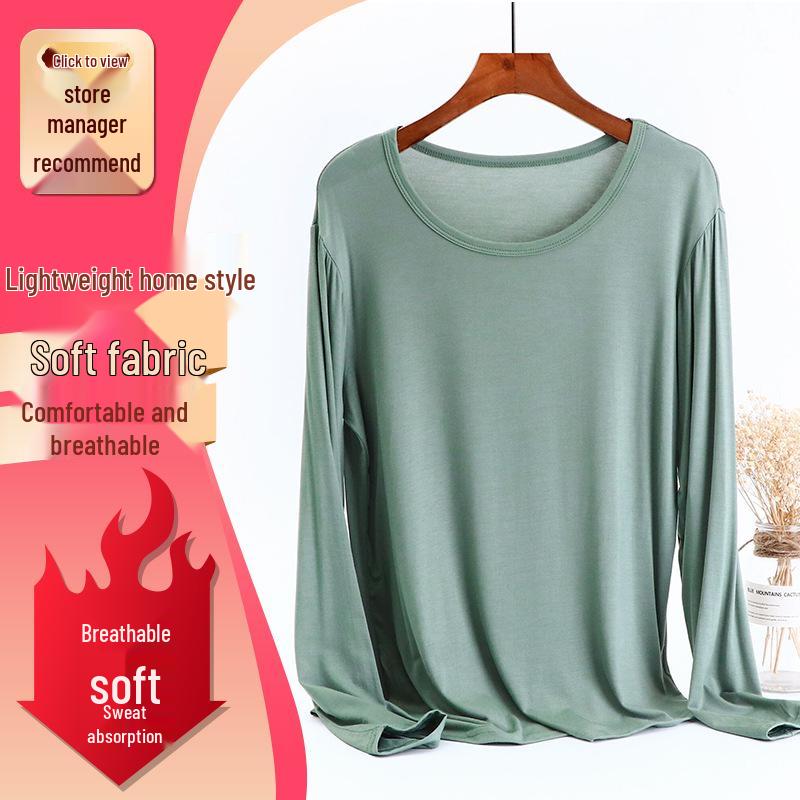 

Женский модальный топ больших размеров с длинным рукавом свободного кроя XL