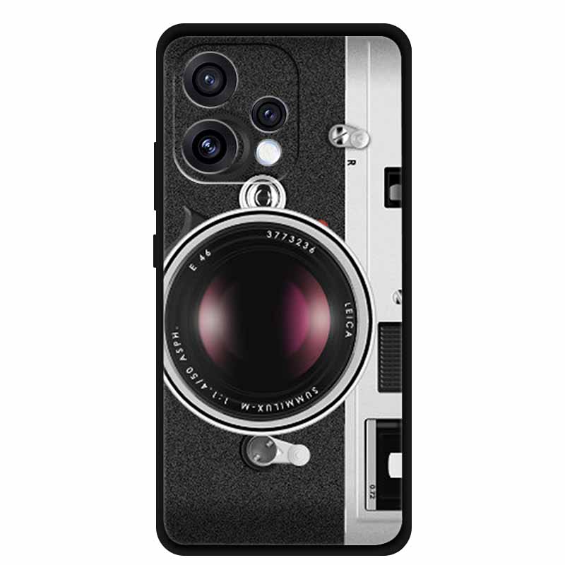 For Oppo Reno15 5G Case 6.59" Cute Cat Balck Edge Soft Silicone Wolf Phone Back Cover For Oppo Reno 15c 5G Protective Lion Funda
