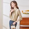 Women's Satin Imitation Silk Long Sleeve Blouse