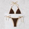 European and American High-End Women's Sexy Lace-Up Bikini Swimsuit, Perfect for Beach Vacations