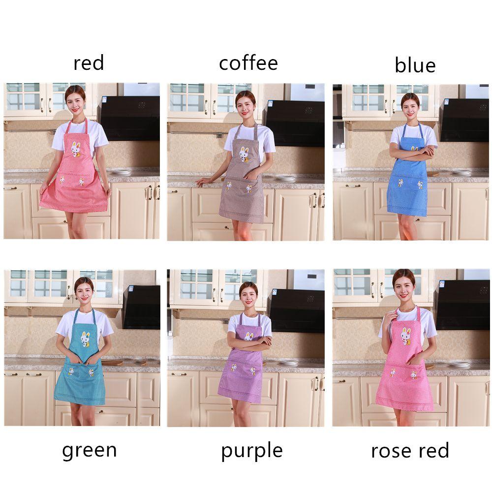Kitchen Accessories Antifouling Clothes Household Bib With Pocket Cleaning Aprons Apron Cooking Oil-proof